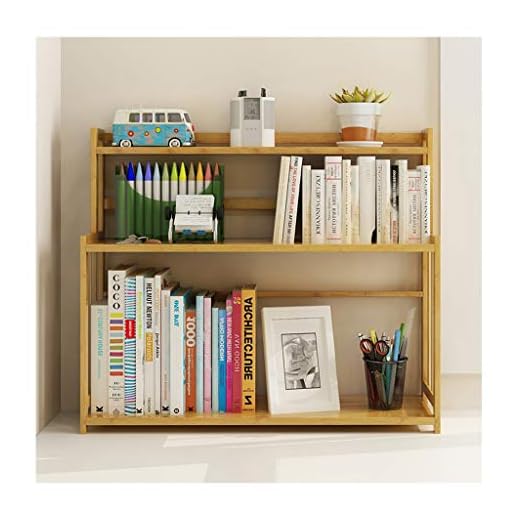WYZ-- bokhylla-skrivbord enkel bambu förvaring rack böcker tidningar CD ornament, barn studierum kontor studentboende möbel – 40/68 cm (storlek: 60 cm)