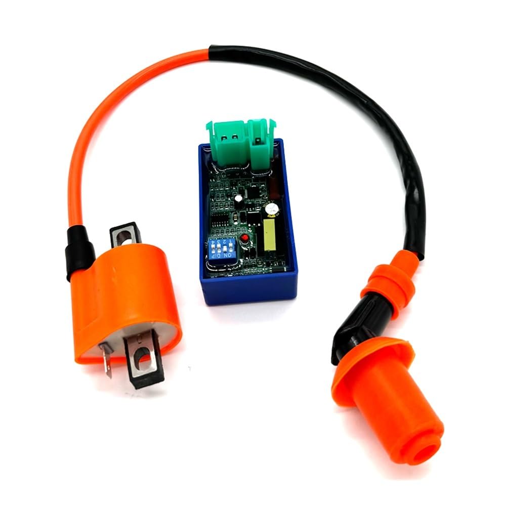 Racing DC 6PIN límite de Velocidad Interruptor Dip Bobina de Encendido D8TJC Kit de bujías Compatible con ATV CG125 CG150 CG200 Dirt Pit Bike Scooter