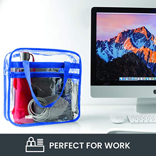 Clear Bag Stadium Approved Tote with Handles Double Zippers Adjustable Shoulder Straps Transparent for Men, Women and Kids2