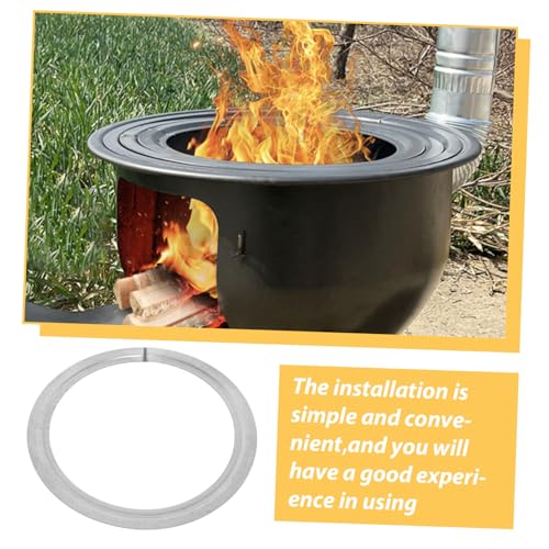 Mikinona Zubehör für Holzöfen Kaminofen Zubehör brikett feuerschutzplatte Unterlegscheiben Universelle Herdringe Ofenzubehör Holzofen Kochfeld Waschmaschine Ofenabdeckung Schornstein Eisen-2