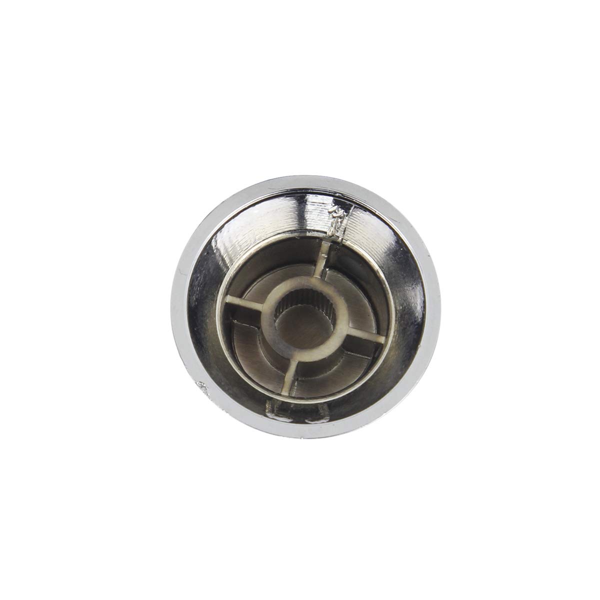 Set 4 Manopole Cilindro Argentate Per Chitarra LP E SG, Adatte A Potenziometri Con Albero Zigrinato 18 Scanalature, Diametro 6 Mm, Altezza 12,4 Mm