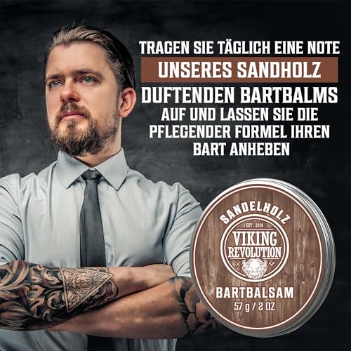 Viking Revolution - Bart Balsam mit Sandelholzduft & Argan- & Jojobaöl - Bartwachs - Stylt… – Ansicht 6