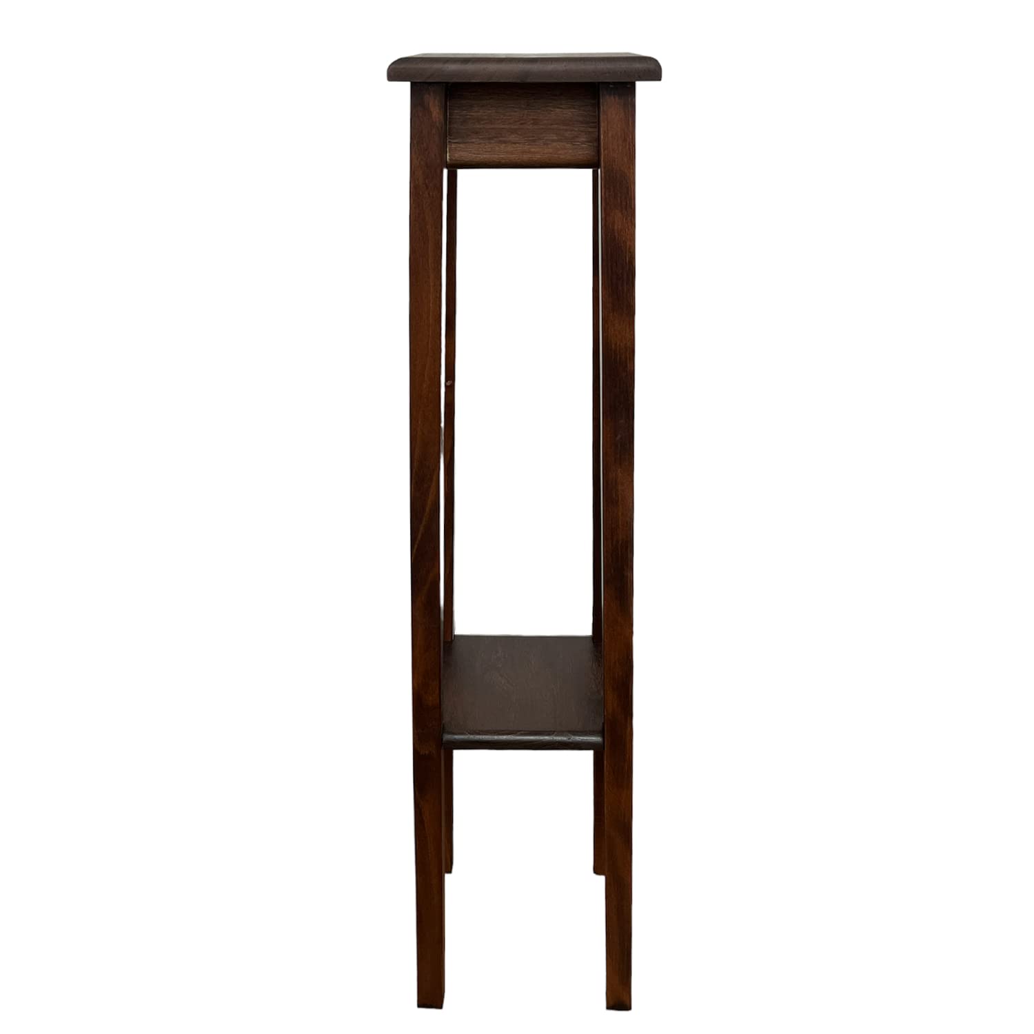 Marvin Colonna In Legno Noce Arredo Casa Ingresso Soggiorno Mobile Portavasi Portatelefono Supporto Ripiani Salvaspazio (97 cm)