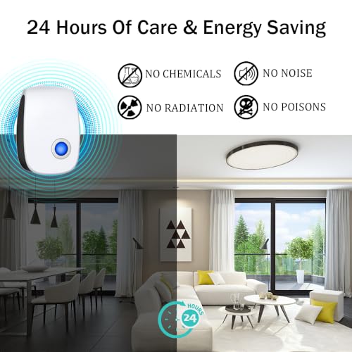 Palmandpond GENHCT001 Ultrasonic Pest Repeller 6 Packs Electronic Plug In Indoor Sonic Repellent Pest Control For Cockroach Bugs Roaches Insects Mice Spiders Mosquitoes thumb #4