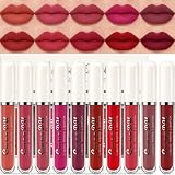 MooGlamor 10 Pcs Matte Liquid Lipsticks Set for Women Lip Makeup