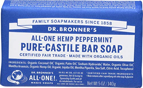 Dr Bronners Magic Soap All One Obpe05 5 Oz Peppermint Dr. Bronner's Bar Soap #TOP14