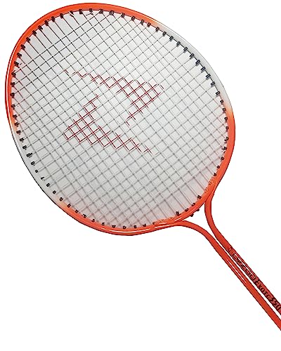 Image of Double Shaft Aluminium Badminton Racquets | Lightweight, Durable & Strong | Full Size Multicolor Strung Badminton | 2 Rackets with 3 Plastic Shuttle Cock