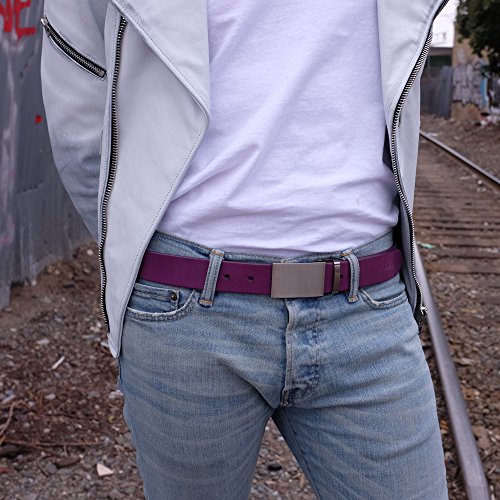 Falari Men's Full Grain Leather Belt, Classic Dress Belt2