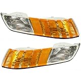 CarLights360 For Mercury Grand Marquis Front Marker light Assembly 1992 1993 1994 Pair Driver and Passenger Side | FO2550114 | FO2551114 | F2MY 15A201 D | F2MY 15A201 C