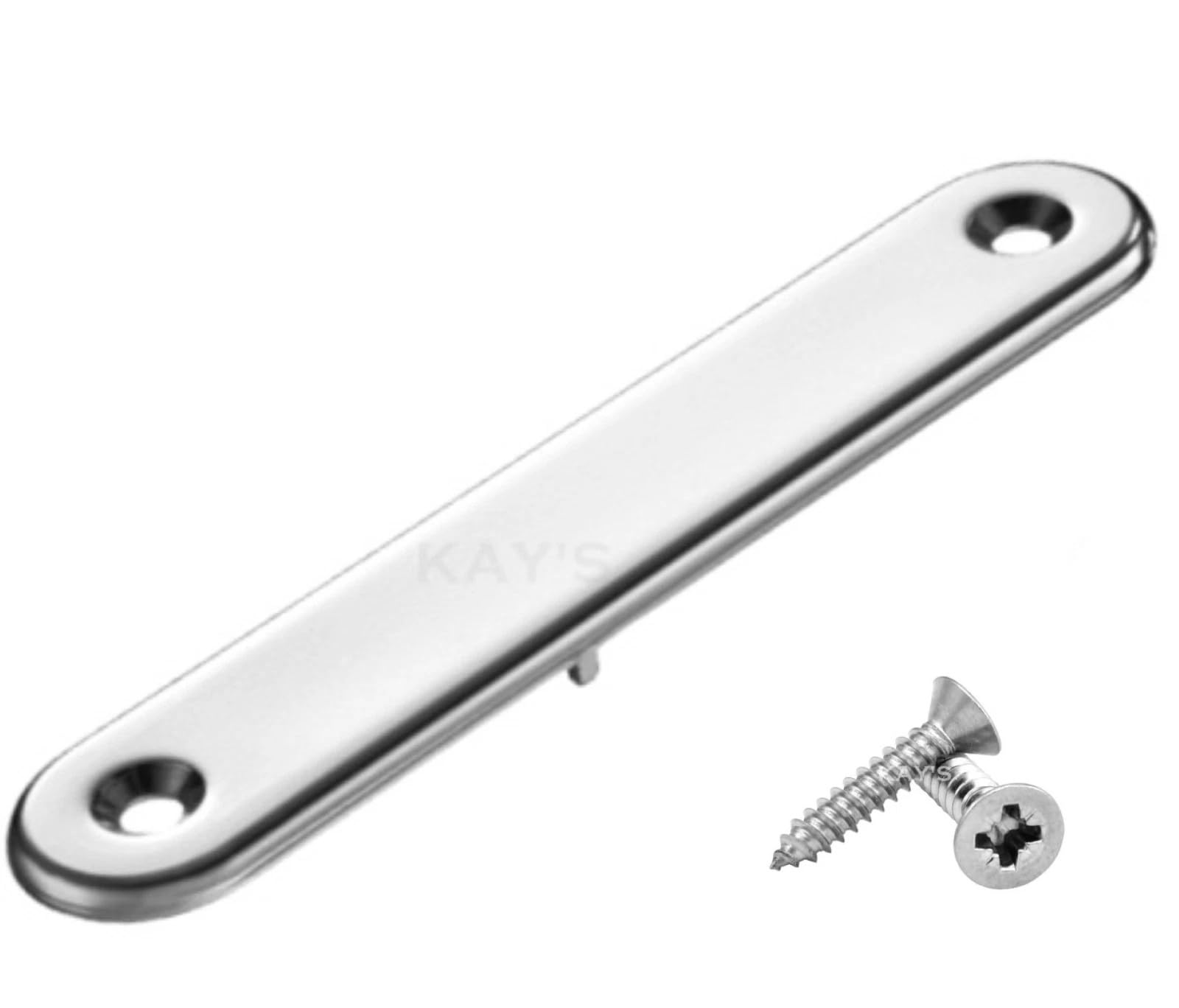 KITCHEN CABINET DOOR CONNECTING JOINING PLATES 105mm x 20mm ZINC PLATED STEEL (100)