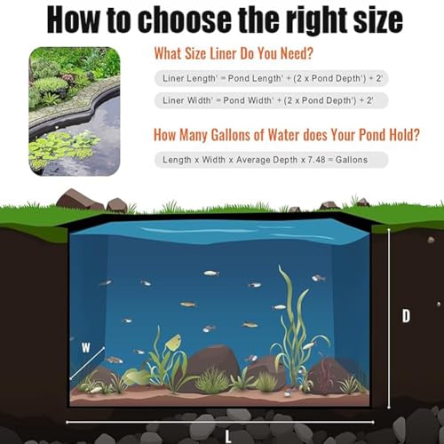 Bâche de bassin résistante aux déchirures et imperméable pour cascade