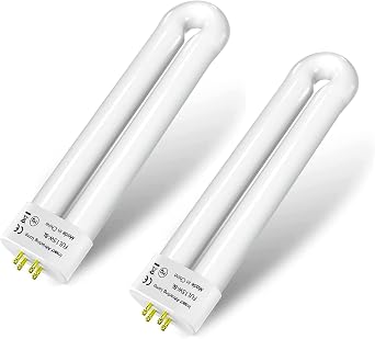 Bug Zapper Light Bulb Replacement for Most 15W Bug Zapper with 4-Pin Base, U-Shaped Bug Zapper Replacement Bulb,2 Pack