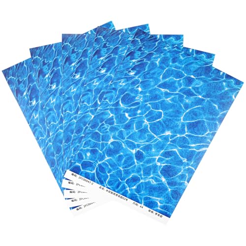 BESPORTBLE 5 Sheets Water Wave Stickers Diy Micro Landscape Fake Stream Decor Water Sheets