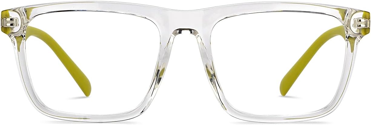 LENSKART BLU | Zero Power Blue Cut Computer Glasses | Anti Glare, Lightweight & Blocks Harmful Rays | UV Protection Specs | Full Rim Square | For Men & Women | Medium | LB E16218