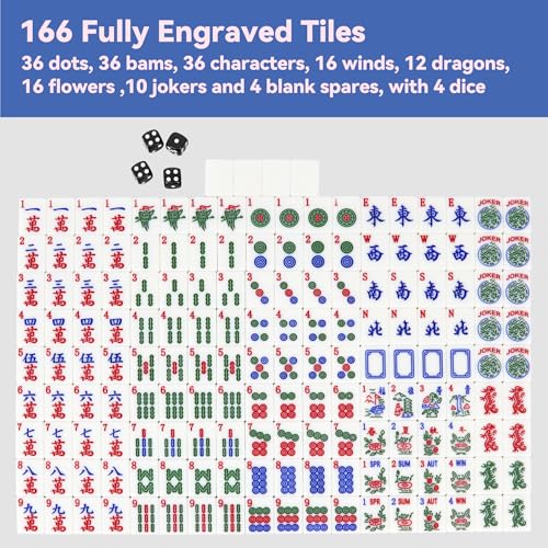 Colección Premium de Mahjong Americano - Set de 166 Fichas miniatura 5