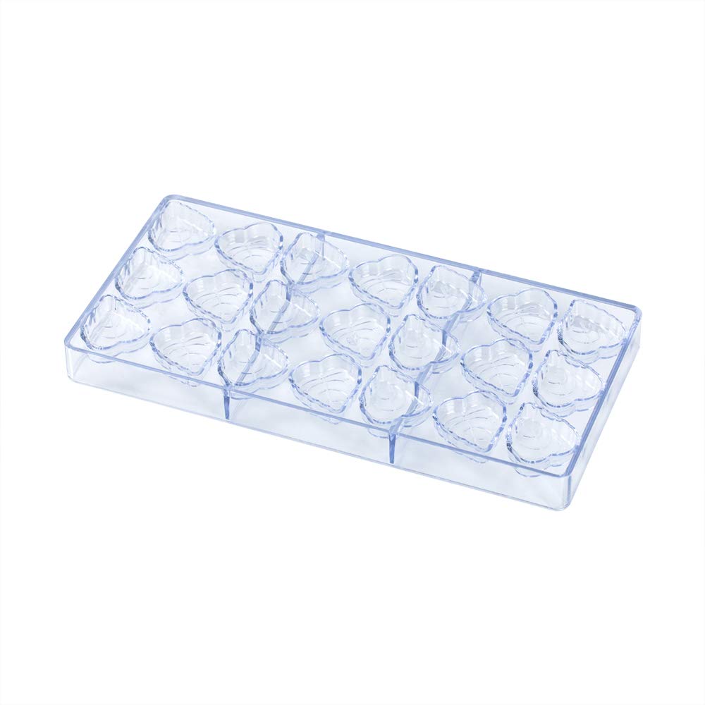 Restaurantware RWP0653C - Stampo per caramelle e cioccolatini, in policarbonato, con 21 scomparti, 10 pezzi, in plastica