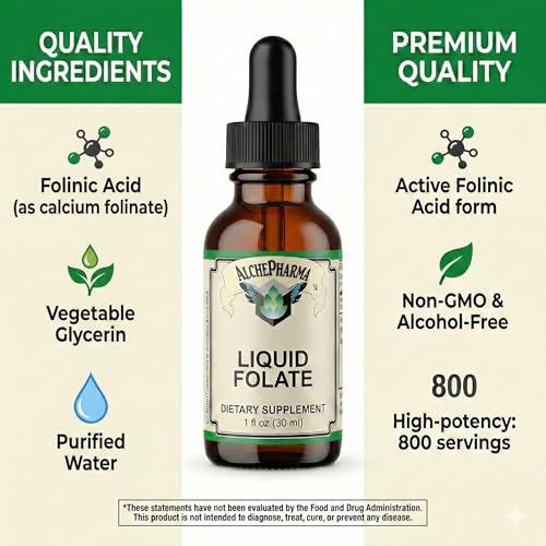 AlchePharma Folate Liquid Supplement