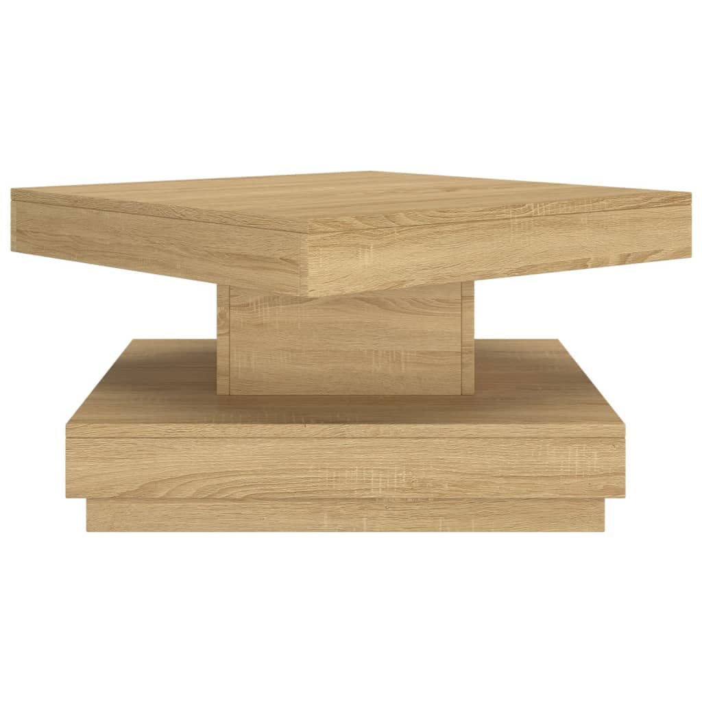 vidaXL Mesa de Centro Mueble Sofá Auxiliar Habitación Decorativa Dormitorio Salón Sala Oficina Despacho Estante Casa Hogar de MDF Marrón Claro