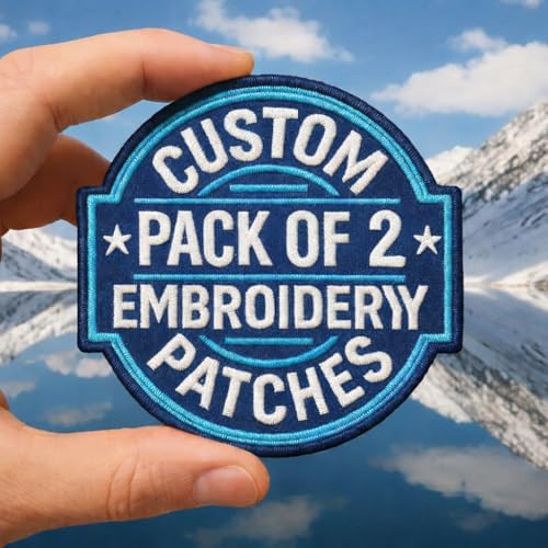 Pack of 2 Custom Embroidery Patch, Personalized...