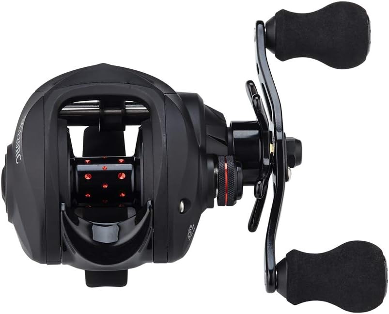 FISHDROPS Baitcaster Reels, 9+1BB, CNC Aluminum Spool, Magnetic Brake System Bait Caster Reel High Speed Gear Ratio 7.0:1 Ultra Smooth Low Profile Baitcasting Fishing Reel