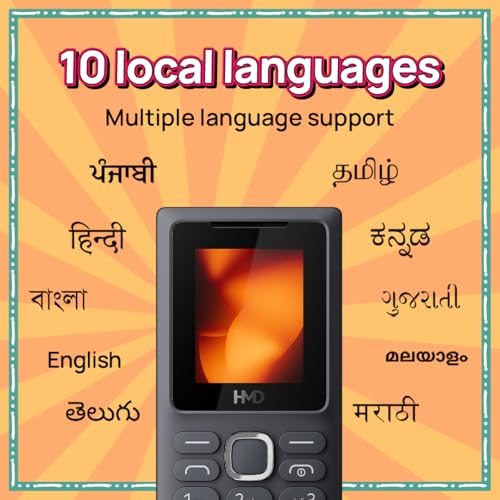 Image of HMD 101 Keypad Mobile Phone | Dual SIM, Long Lasting Battery, Durable Design, English Phone Talker, Wireless FM Radio, MP3 Player, MicroSD, 1-Year Replacement Guarantee | Grey