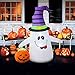 DIGIANT 4 Foot Halloween Inflatable Air Blown Ghost with Jack-O-Lantern Pumpkin/Witch Hat Lighted for Home Yard Garden Indoor and Outdoor Decorations