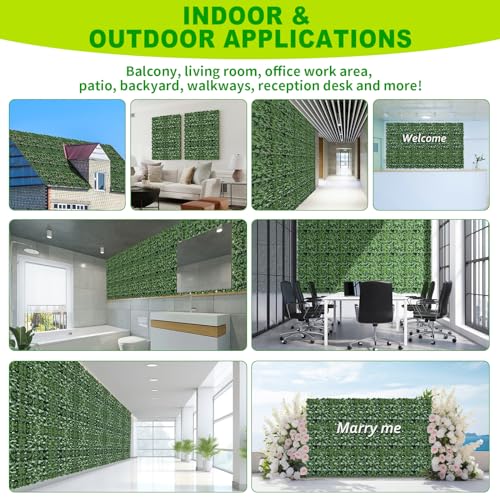 Bdusxyz BDYP007-CQ-40X120IN-1PCS Artificial Ivy Privacy Fence Screen 40X120In Privacy Hedges Wall Faux Uv-Anti Panel thumb #3