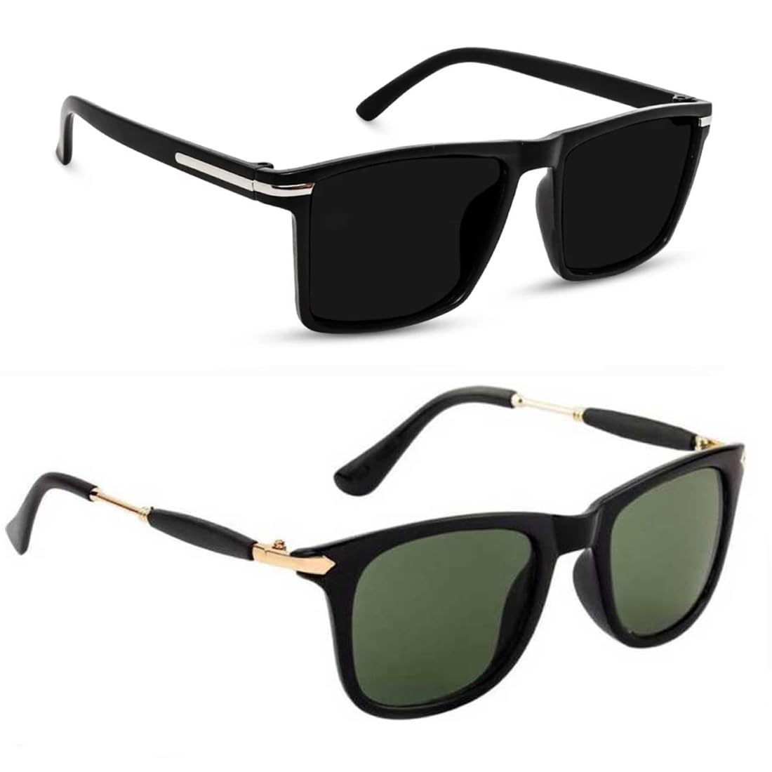 Rectangular Wayfarer Sunglasses for Men & Women | Full-Rim Cover Eyewear for Driving, Cycling, Sports | Lightweight Flexible Optical Frame for All-Day Comfort & Selfies SR.No Solr-43-image-18