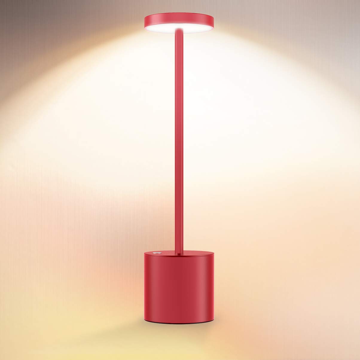 JALVDE Cordless Rechargeable LED Table Lamp, 13.5 inches Modern Portable Desk Lamps 2 Levels Brightness, 6000 mAh Battery Powered Table Light for Bar Restaurant Dining Table Lamp