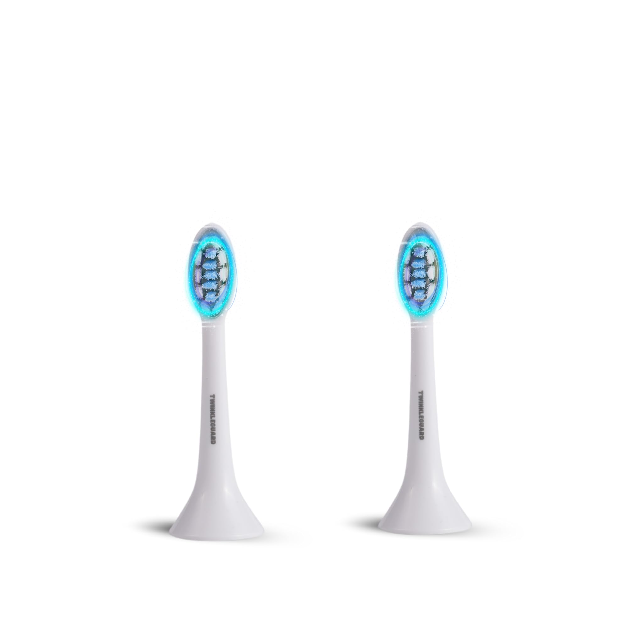 TWINKLEGUARD Electric Toothbrush Replacement Heads, White 2 Count (Pack of 1)