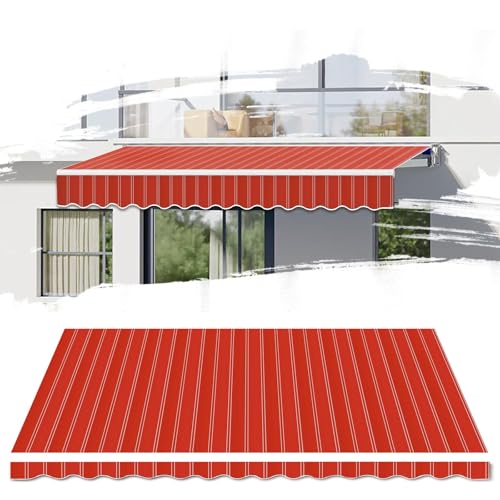 Copertura di ricambio per tenda da sole per patio (solo tessuto), tenda parasole per porte e finestre con protezione anti-UV, 100% poliestere da 280 g, per finestra, porta, terrazza, giardino