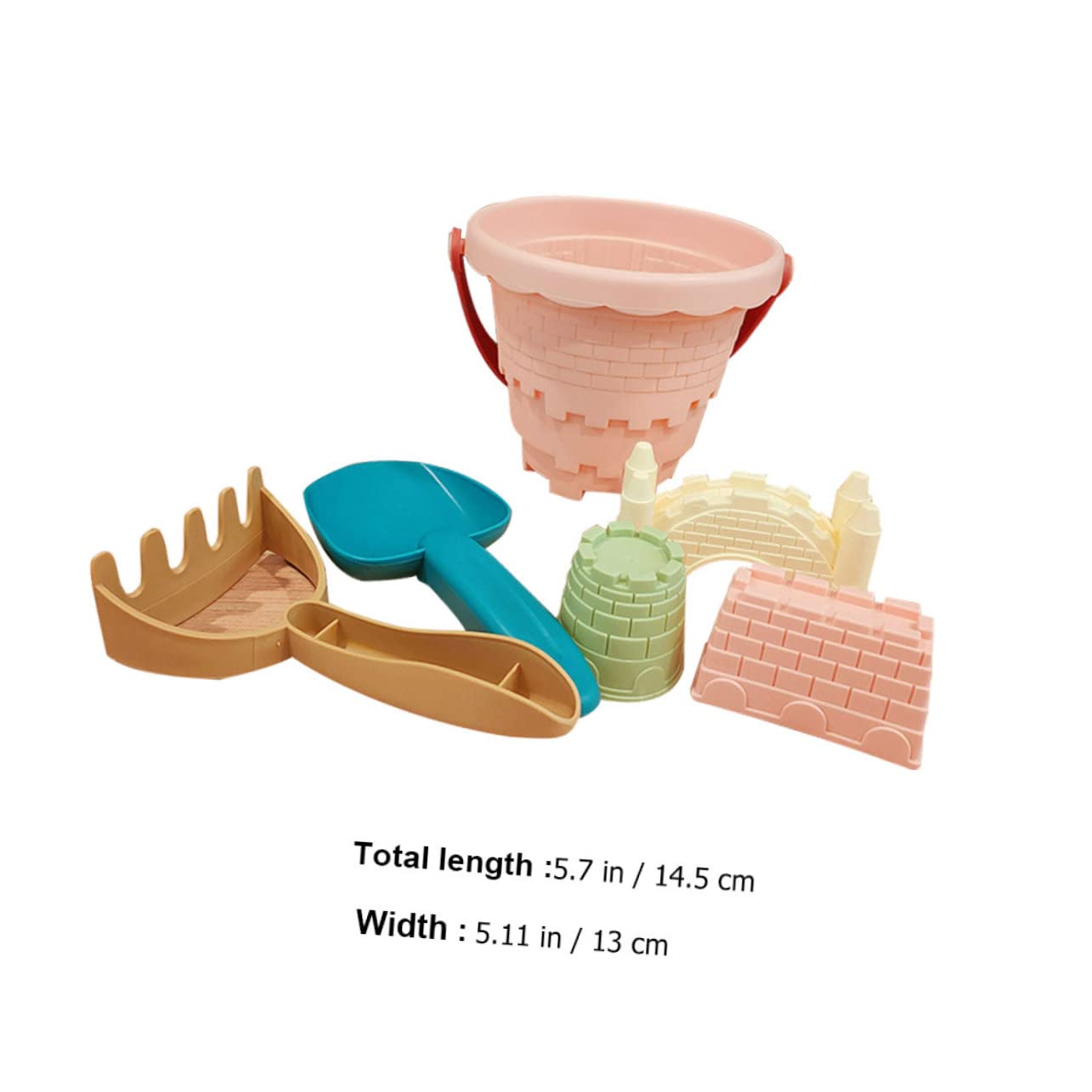 POPETPOP 3 Juegos Juguetes de Playa para Pala Rastrillo y Cubo Seguro y para Arena Piscina y Jardín para Diversión al Aire Verano Color Aleatorio