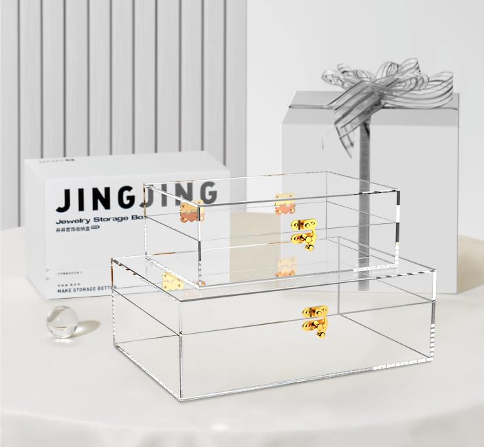 ONELUX8668 Multi-purpose Storage Boxes. Modern Acrylic Decorative Boxes to store Jewelries, Accessories, Keepsakes.