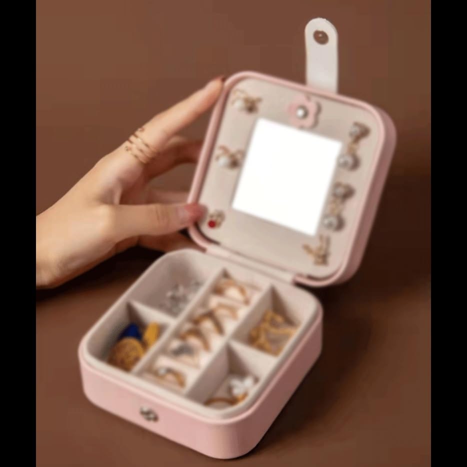 Boîte à bijoux petite et exquise pour rangement de collier et boucles - 3