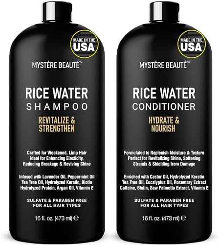 Amazon.com : Rice Water Hair Growth Shampoo & Conditioner: Biotin ...