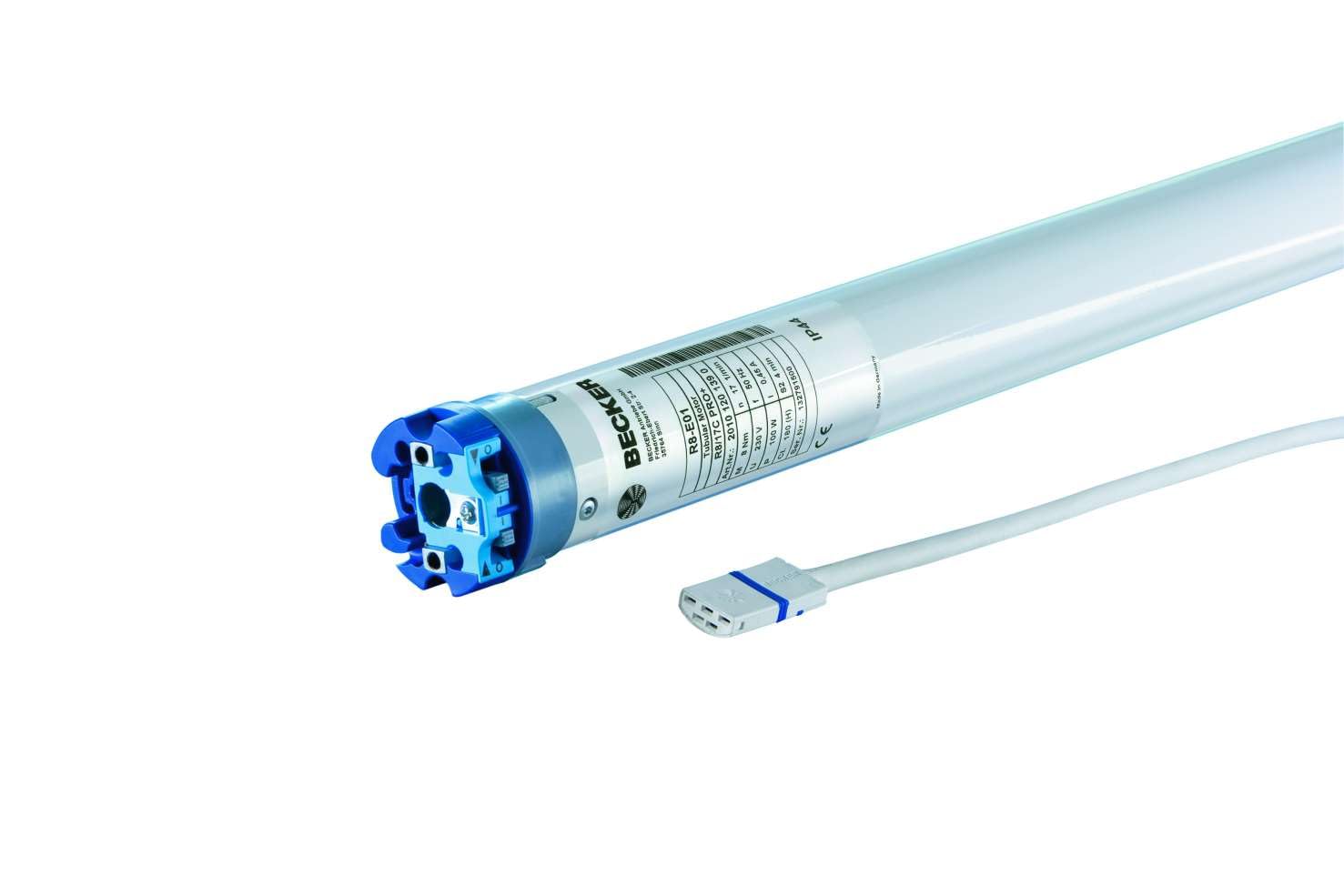 BECKER Rollladen- und Sonnenschutzantrieb mit elektronischer Endabschaltung für Wickelwellen ab Ø 50 mm (8Nm (R8-17-E01))