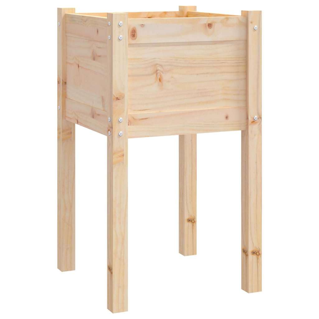 Pflanzkübel 2 STK. 40x40x70 cm aus massivem Kiefernholz, Outdoor und Indoor, für Balkon Terrasse Garten und Fensterbank, für Blumen Kräuter Gemüse Deko
