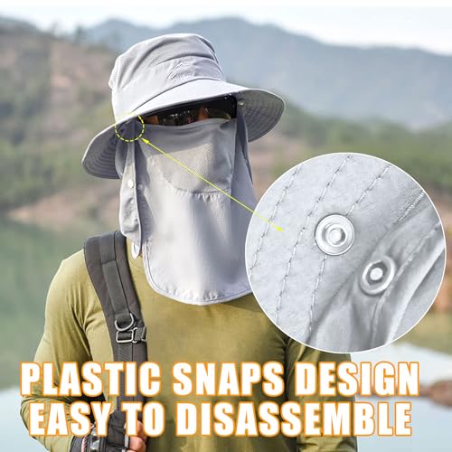Image of Sun Hats for Men Women Fishing Hat UPF 50+ Breathable Wide Brim Summer UV Protection Hat