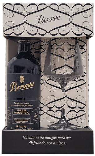 Beronia Gran reserva- Vino Tinto-D.O.Ca. Rioja - 750 ml. Estuche con copa de regalo