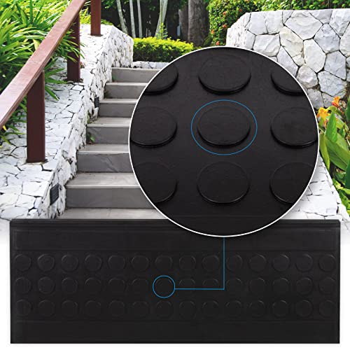 Miniatura 5 de Karat Alfombrilla De Goma Para Escalones, Juego De 1 Unidades, 25 X 75 Cm, Resistente A La Intemperie Y Antideslizante, Alfombrilla De Goma Para Peldanos Para Exteriores