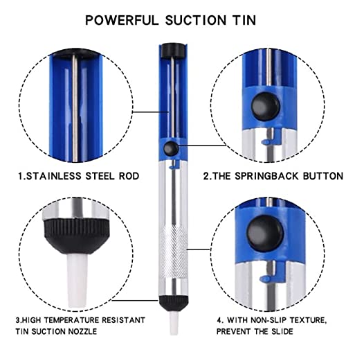 Image of Corslet Soldering Tool Kit With Adjustable Temperature Welding Iron, 5 Tips Desoldering Pump, 2 Tweezers, Tin Wire Tube, Stand And 6 Aid Tools In Carry Bag