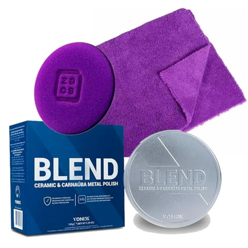 Kit Blend Metal Polish Polidor de Metais Vonixx + Aplicador + Microfibra