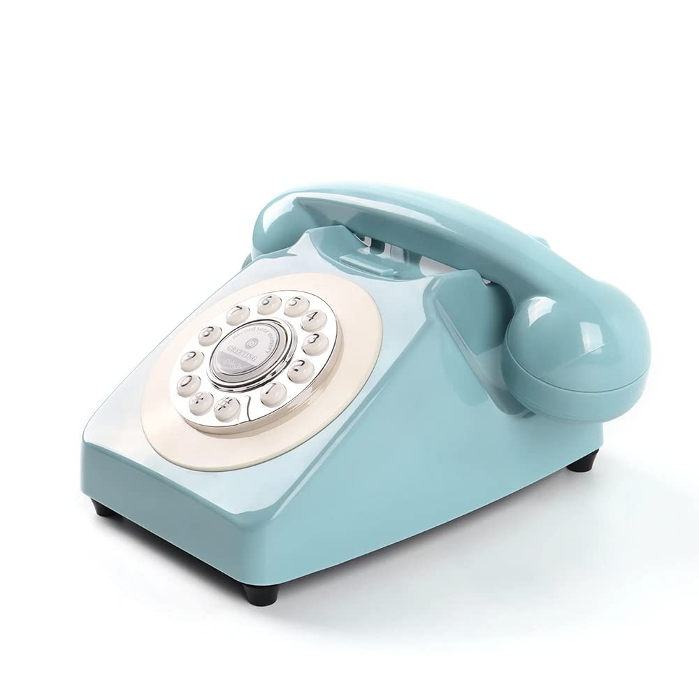 Księga Gości Telefon Ślubna Audio, Księga Gości Retro Klasyczne rzemiosło na Wierzeczoło, Rocznica Ślubu (Niebieski)