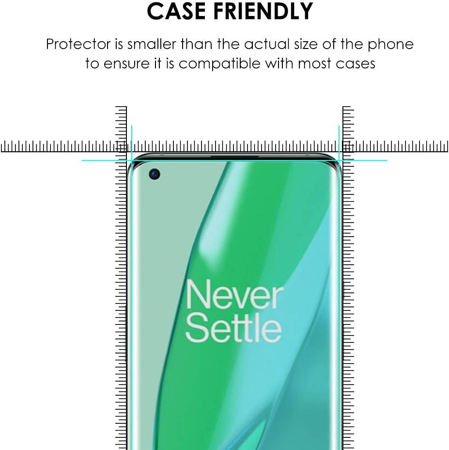 Image of STP FEEL (2 Pack UV Tempered Glass Screen Protector For Oppo Reno 6 Pro (6.55 Inch) Full Adhesive UV Glue Curved Edge to Edge Case Friendly HD Clarity with easy installation kit