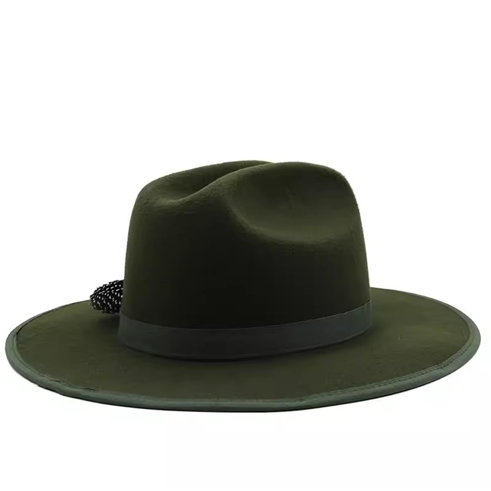 Cappello da Cowboy Cappello da Cowboy Bombetta con Piume tibetane Sole Jazz gita per Uomo e Donna