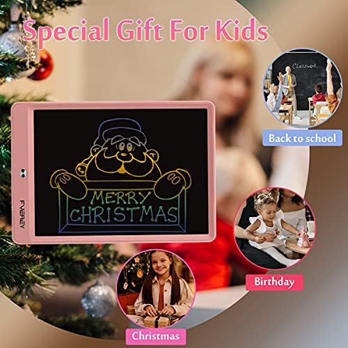 FVEREY LCD Writing Tablet Kids, 10 Inch Doodle Board Gifts Toys for 2 3 4 5 6 7 8 Year Olds Girl Birthday Learning Toys for Girls Age 2-8 (Pink)