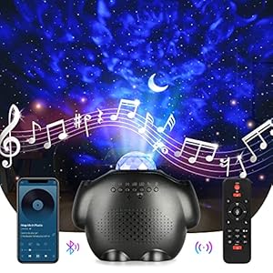 Proiettore Stelle Soffitto, Enteenly Luce Notturna Bambini, Galaxy Proiettore Lampada con Bluetooth, Telecomando, Luce Notturna per Camera dei Bambini