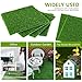 KISEER 6 Pack Fairy Garden Grass 6 x 6 Inches Miniature Artificial Craft Grass for Dollhouse Ornament DIY Decoration