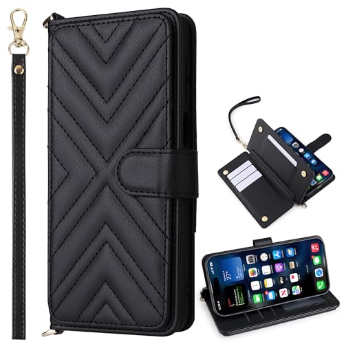Vivo X300 étui portefeuille protection magnétique noir