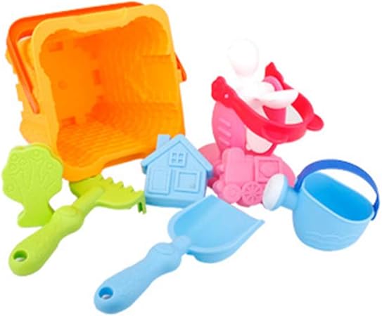 Amazon 子供用ソフトラバービーチおもちゃセット 砂遊び 夏 砂プール バケツ ビーチ 公園 砂の城 砂遊び おもちゃ